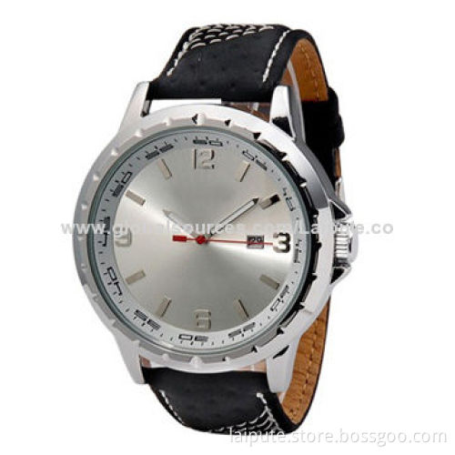 Men's Round Dial Analog Watch with Date Display, Available in WhiteNew